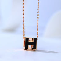 [LOXURA]H CAGE PINK GOLD NECKLACE