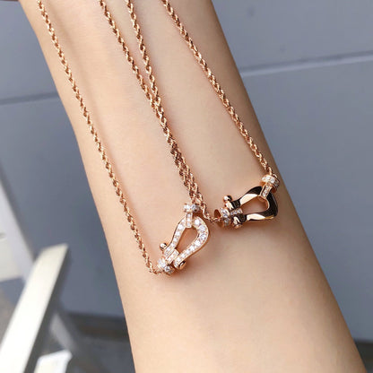 [LOXURA]FORCE 10 PINK GOLD DIAMOND NECKLACE