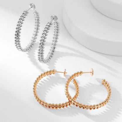 [LOXURA]CLASH HOOP LARGE EARRINGS