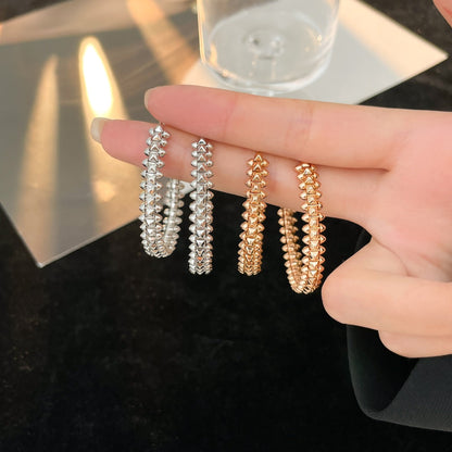 [LOXURA]CLASH HOOP LARGE EARRINGS