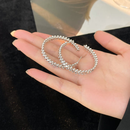 [LOXURA]CLASH HOOP LARGE EARRINGS