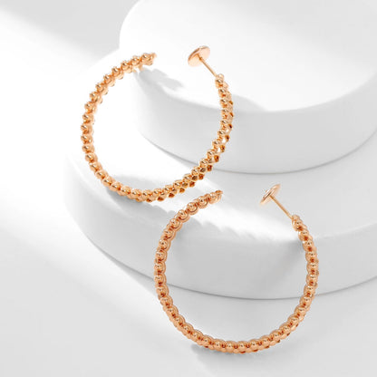 [LOXURA]CLASH HOOP LARGE EARRINGS