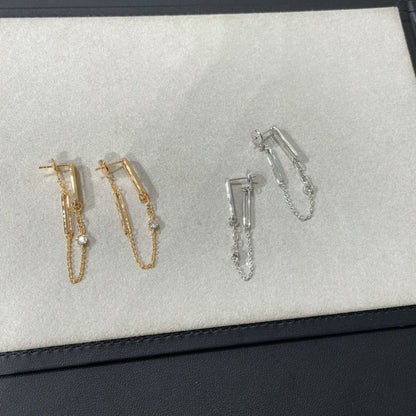 [LOXURA]CHAINE CHAOS DIAMOND DROP EARRINGS