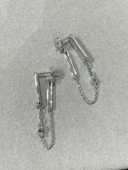 [LOXURA]CHAINE CHAOS DIAMOND DROP EARRINGS