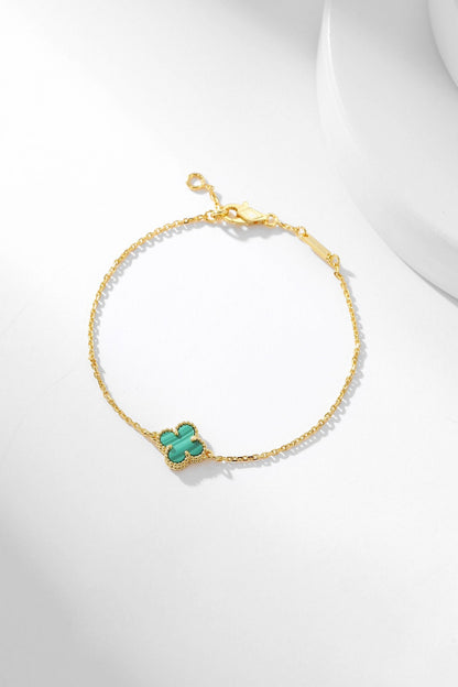 [LOXURA]CLOVER BRACELET MALACHITE 1 MOTIF