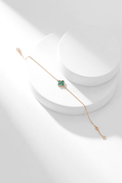 [LOXURA]CLOVER BRACELET MALACHITE 1 MOTIF