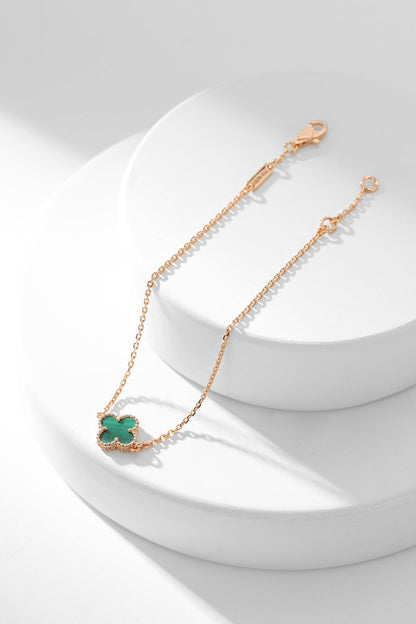 [LOXURA]CLOVER BRACELET MALACHITE 1 MOTIF