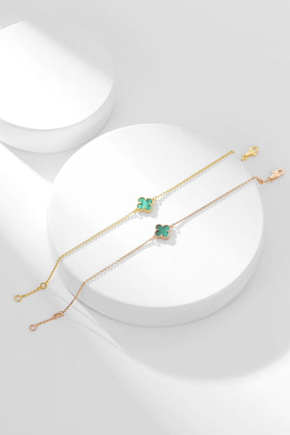 [LOXURA]CLOVER BRACELET MALACHITE 1 MOTIF