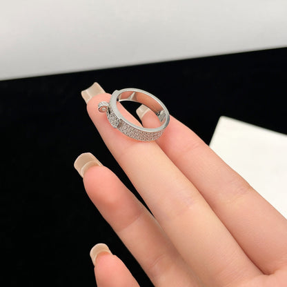 [LOXURA]KELLY SILVER DIAMOND RING