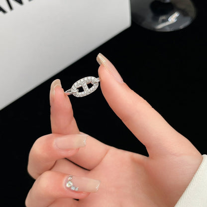 [LOXURA]RONDE SMALL SILVER DIAMOND RING