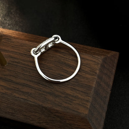 [LOXURA]RONDE SMALL SILVER DIAMOND RING
