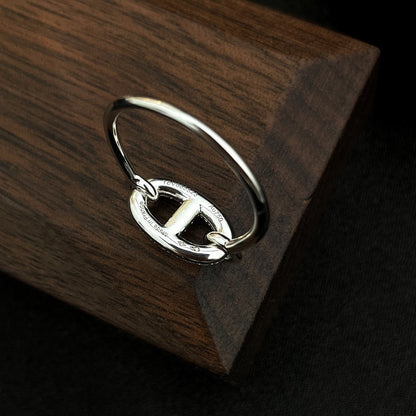 [LOXURA]RONDE SMALL SILVER DIAMOND RING