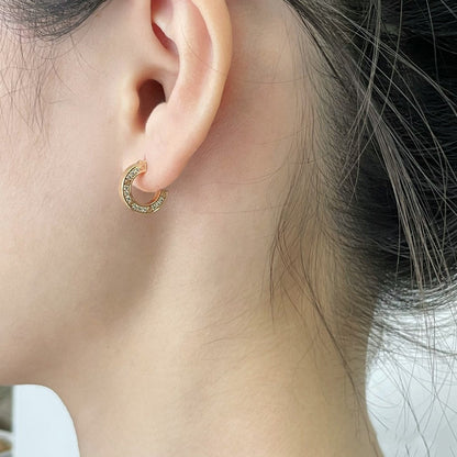 [LOXURA]LOVE DIAMOND EARRINGS