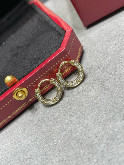 [LOXURA]LOVE DIAMOND EARRINGS
