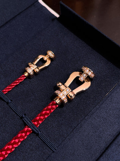[LOXURA]FORCE 10 HALF DIAMOND PINK GOLD RED CORDERI LARGE AND MEDIUM MODEL
