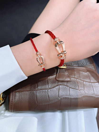 [LOXURA]FORCE 10 HALF DIAMOND PINK GOLD RED CORDERI LARGE AND MEDIUM MODEL