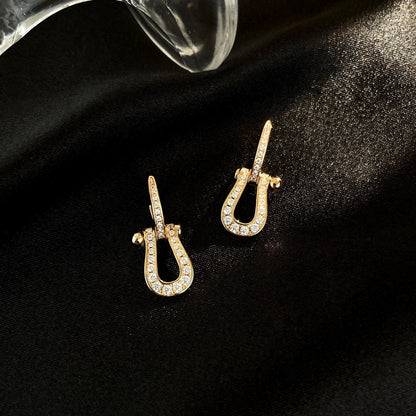 [LOXURA]FORCE 10 FULL DIAMOND DROP EARRINGS MEDIUM MODEL