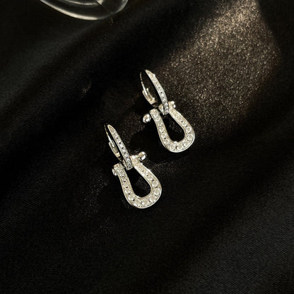 [LOXURA]FORCE 10 FULL DIAMOND DROP EARRINGS MEDIUM MODEL