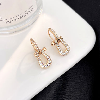 [LOXURA]FORCE 10 FULL DIAMOND DROP EARRINGS MEDIUM MODEL