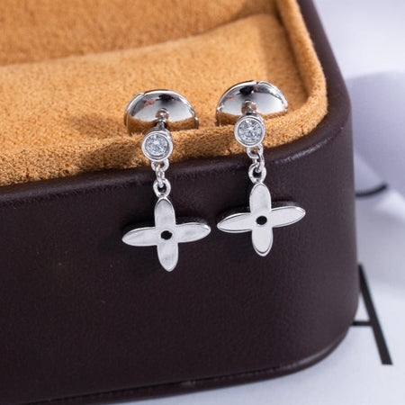 [LOXURA]VIDYLLE SILVER DIAMOND MINI DROP EARRINGS