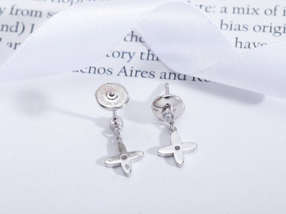 [LOXURA]VIDYLLE SILVER DIAMOND MINI DROP EARRINGS