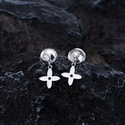 [LOXURA]VIDYLLE SILVER DIAMOND MINI DROP EARRINGS