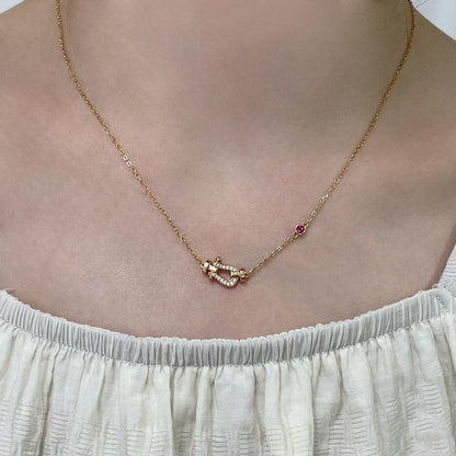 [LOXURA]FORCE 10 DIAMOND PINK GOLD NECKLACE