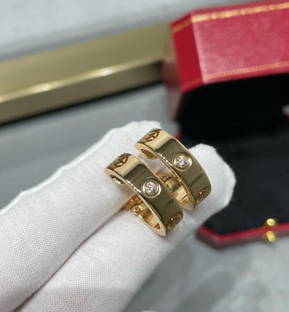 [LOXURA]LOVE 5.5MM 1 DIAMOND EARRINGS