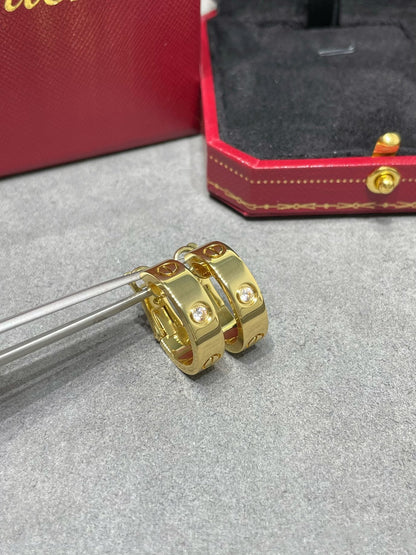 [LOXURA]LOVE 5.5MM 1 DIAMOND EARRINGS