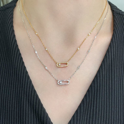 [LOXURA]MOVE UNO DIAMOND NECKLACE