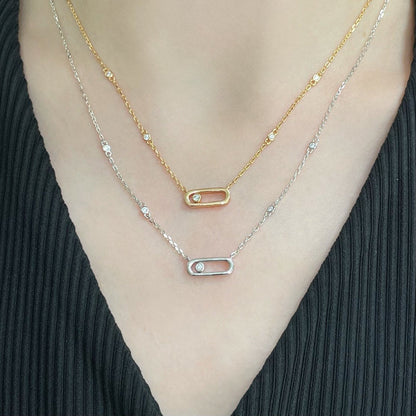 [LOXURA]MOVE UNO DIAMOND NECKLACE