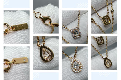 [LOXURA]MY TWIN 2 ROW DIAMOND NECKLACE