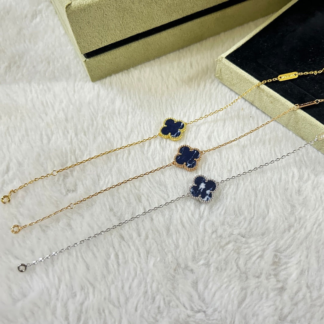 [LOXURA]CLOVER 1 MOTIF PIETERSITE BRACELET