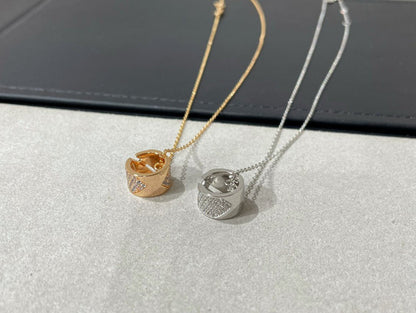 [LOXURA]LIENS EVIDENCE DIAMOND PAVED NECKLACE