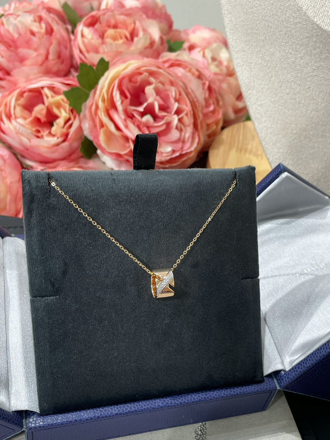 [LOXURA]LIENS EVIDENCE DIAMOND NECKLACE