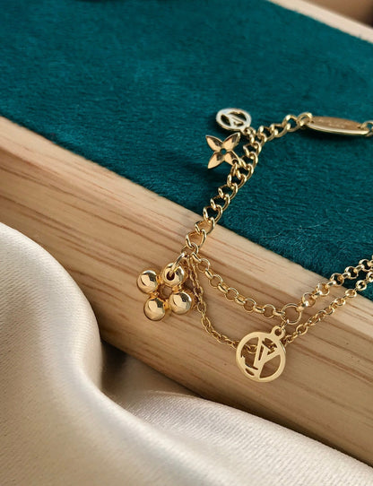 [LOXURA]BLOOMING PINK GOLD MOP BRACELET