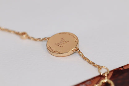 [LOXURA]STAR AND SUN 4 MOTIF PINK GOLD MALACHITE BRACELET