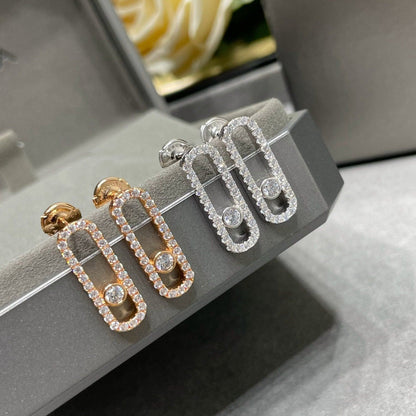 [LOXURA]MOVE UNO STUD DIAMOND PAVED EARRINGS