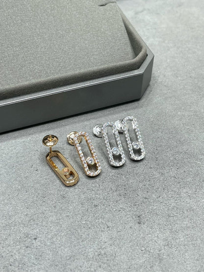 [LOXURA]MOVE UNO STUD DIAMOND PAVED EARRINGS