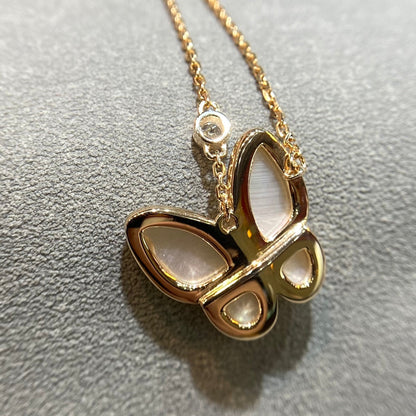 [LOXURA]BUTTERFLY MOP DIAMOND NECKLACE