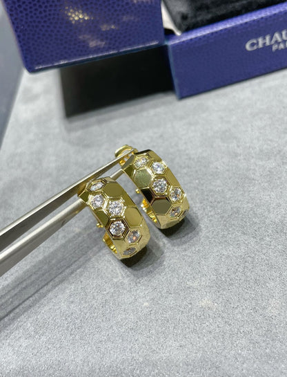 [LOXURA]BEE LOVE DIAMOND HOOP EARRINGS