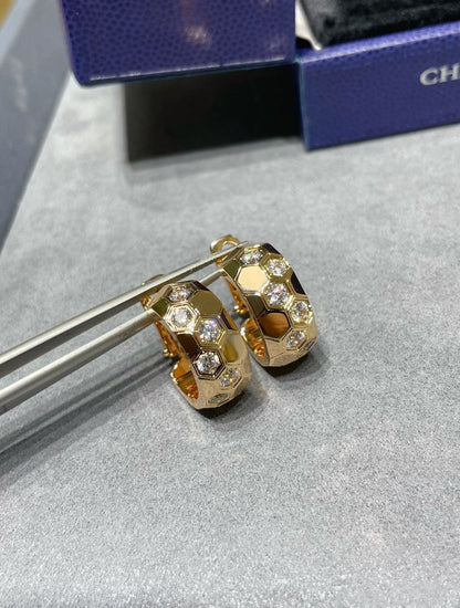 [LOXURA]BEE LOVE DIAMOND HOOP EARRINGS