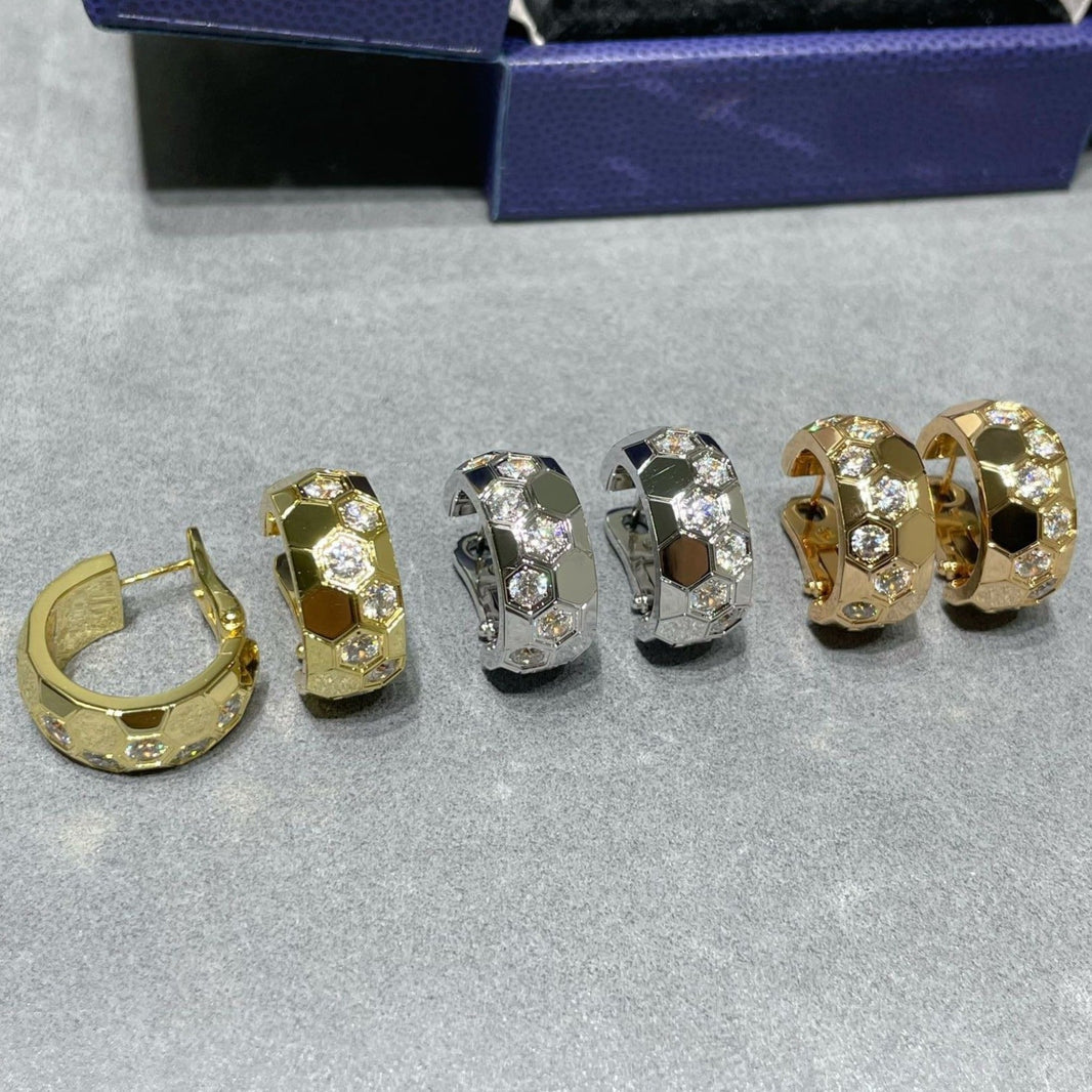 [LOXURA]BEE LOVE DIAMOND HOOP EARRINGS