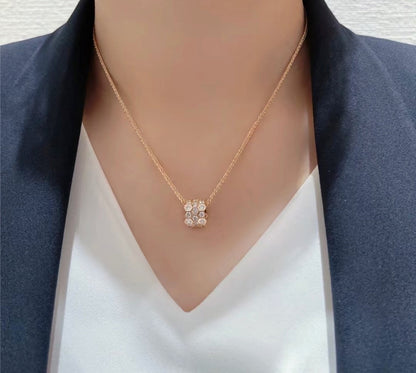 [LOXURA]BEE LOVE DIAMOND PAVED 3 ROW NECKLACE