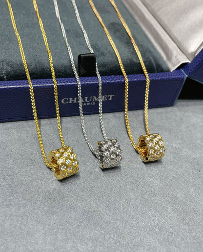 [LOXURA]BEE LOVE DIAMOND PAVED 3 ROW NECKLACE