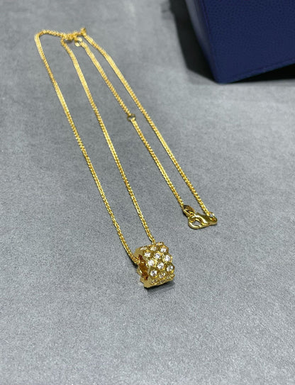[LOXURA]BEE LOVE DIAMOND PAVED 3 ROW NECKLACE