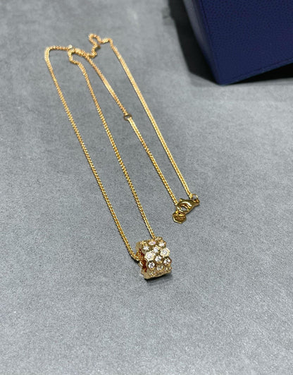 [LOXURA]BEE LOVE DIAMOND PAVED 3 ROW NECKLACE