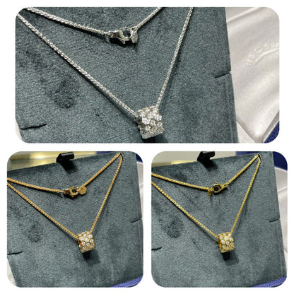 [LOXURA]BEE LOVE DIAMOND PAVED 3 ROW NECKLACE