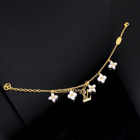 [LOXURA]LOGO 6 MOTIF STAR AND SUN GOLD BRACELET