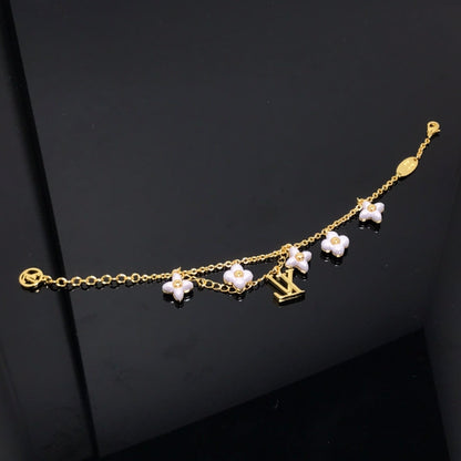 [LOXURA]LOGO 6 MOTIF STAR AND SUN GOLD BRACELET